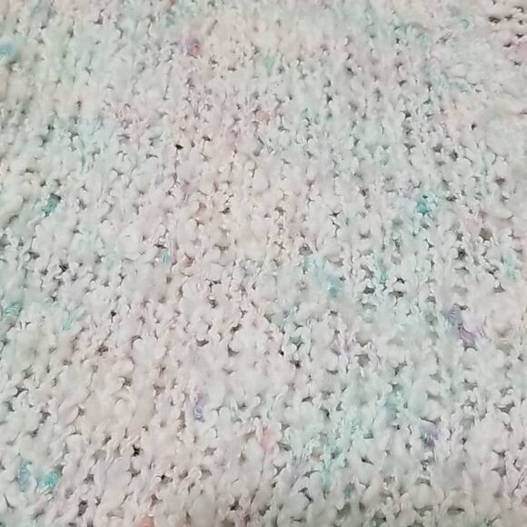 Vintage Shaggy Knit Pastel V-neck Sweater - Picture 8 of 8